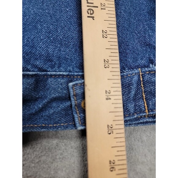 Vintage Tyca Denim‎ Jacket Mens 3XL Trucker Dog Embossed Machinist Workwear USA - Picture 10 of 16